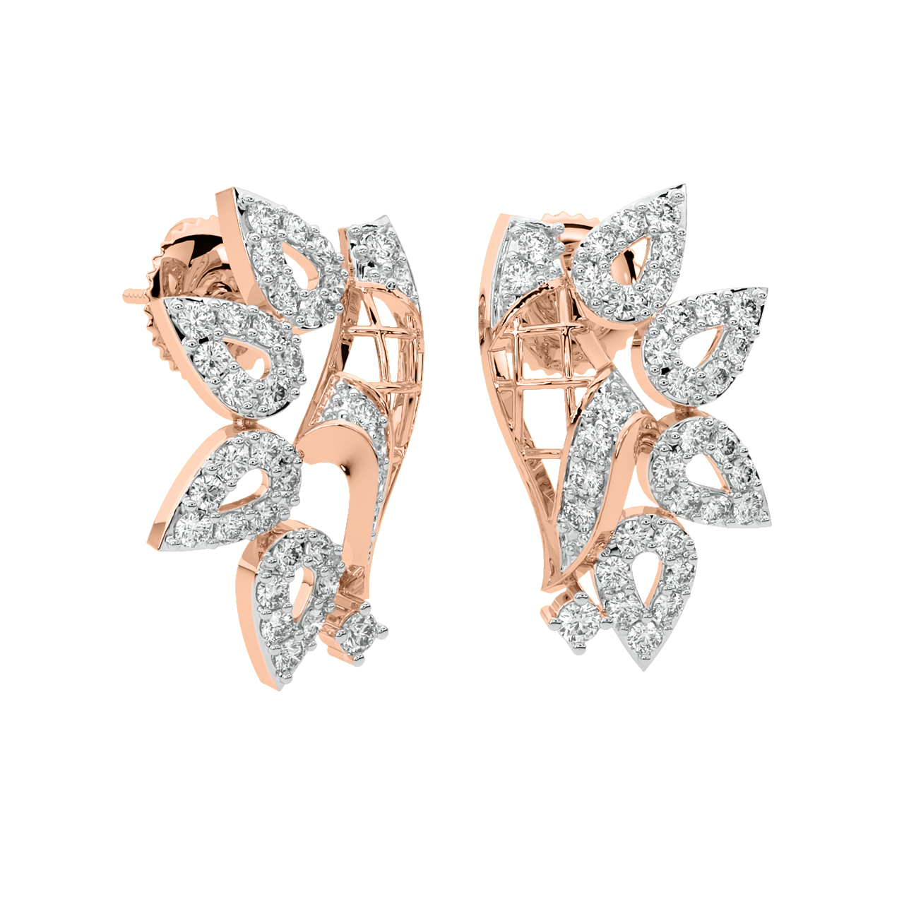 Alvin Round Diamond Stud Earrings